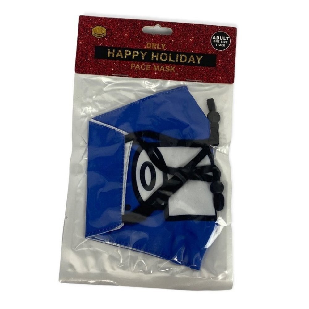 NWT Stocking Stuffer Toilet Paper Face Mask Novelty Holiday Blue Cotton‎ New